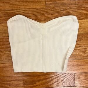 Babaton aritzia Ivory Ribbed Tube Top